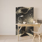 MYSTIC UNIVERSE Biombo Decorativo de 3 Painéis