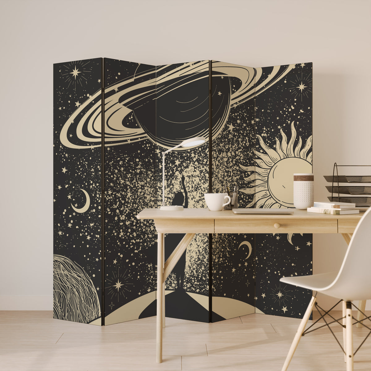 MYSTIC UNIVERSE Biombo de 5 Painéis