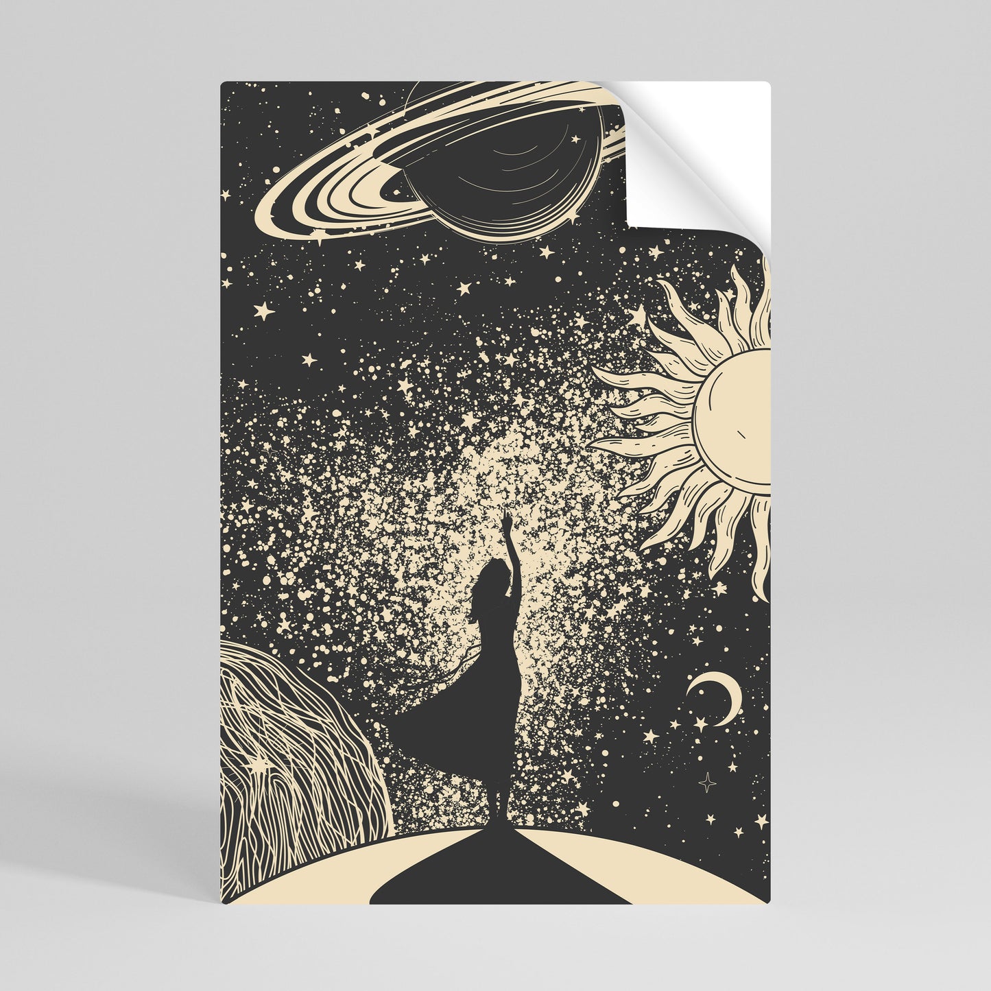 MYSTIC UNIVERSE Póster Autocolante Vertical