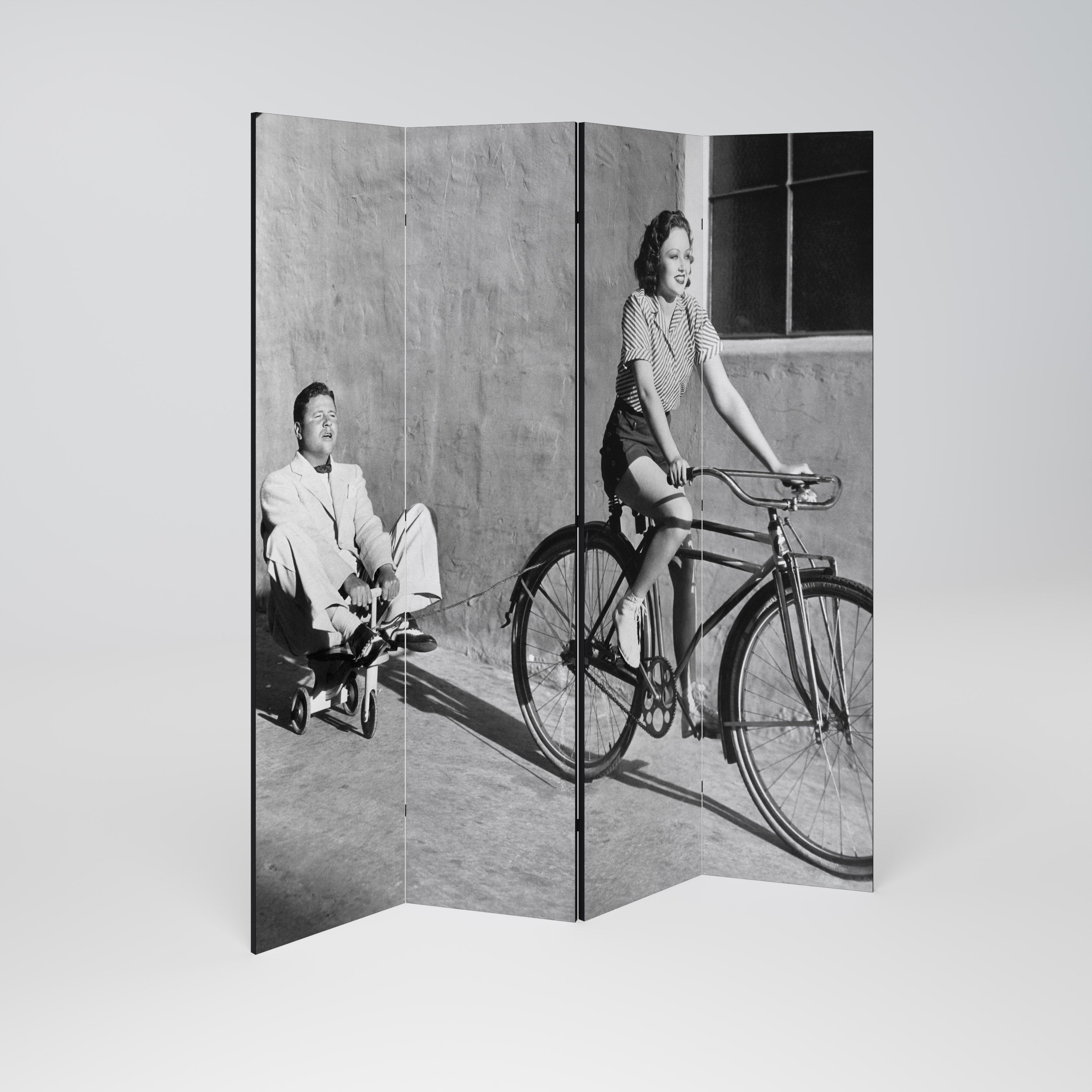 HAPPY JOURNEY Biombo Decorativo de 4 Painéis