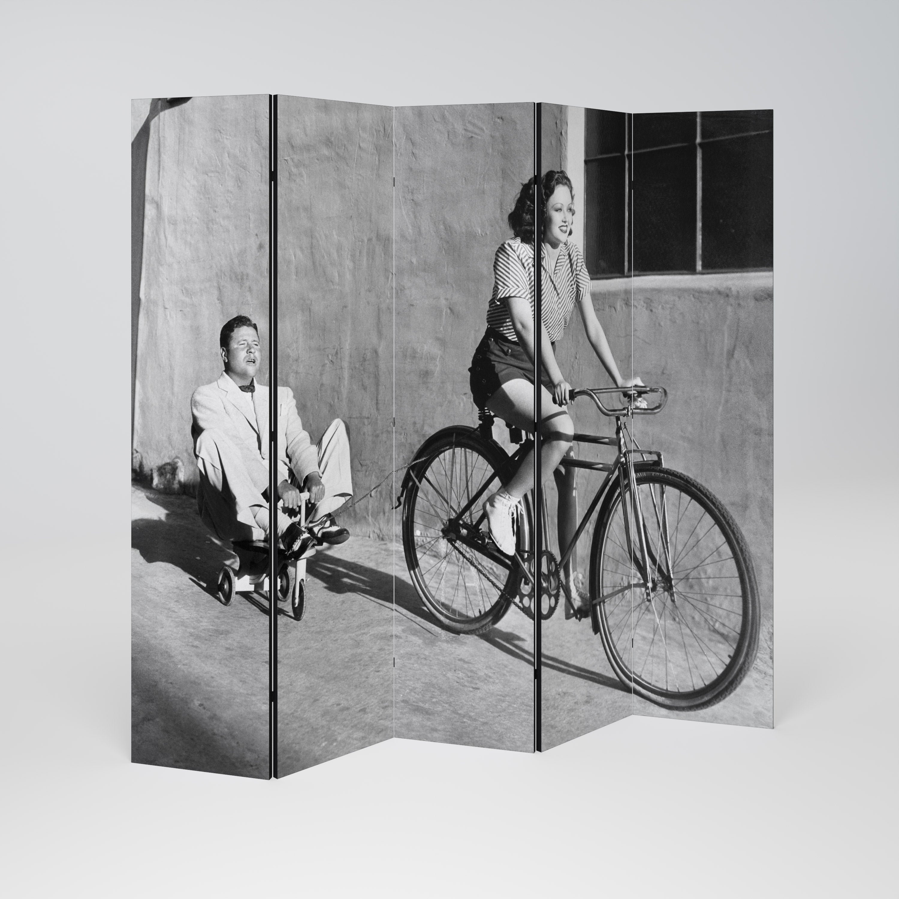 HAPPY JOURNEY Biombo Decorativo de 5 Painéis