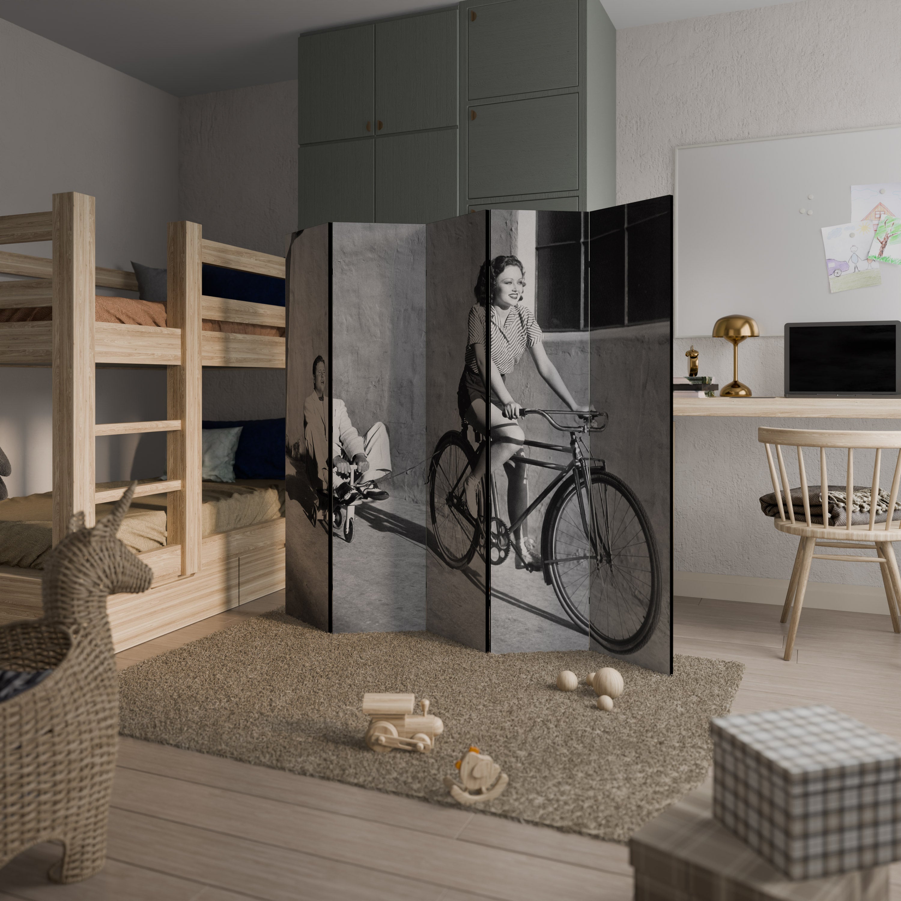 HAPPY JOURNEY Biombo de 5 Painéis