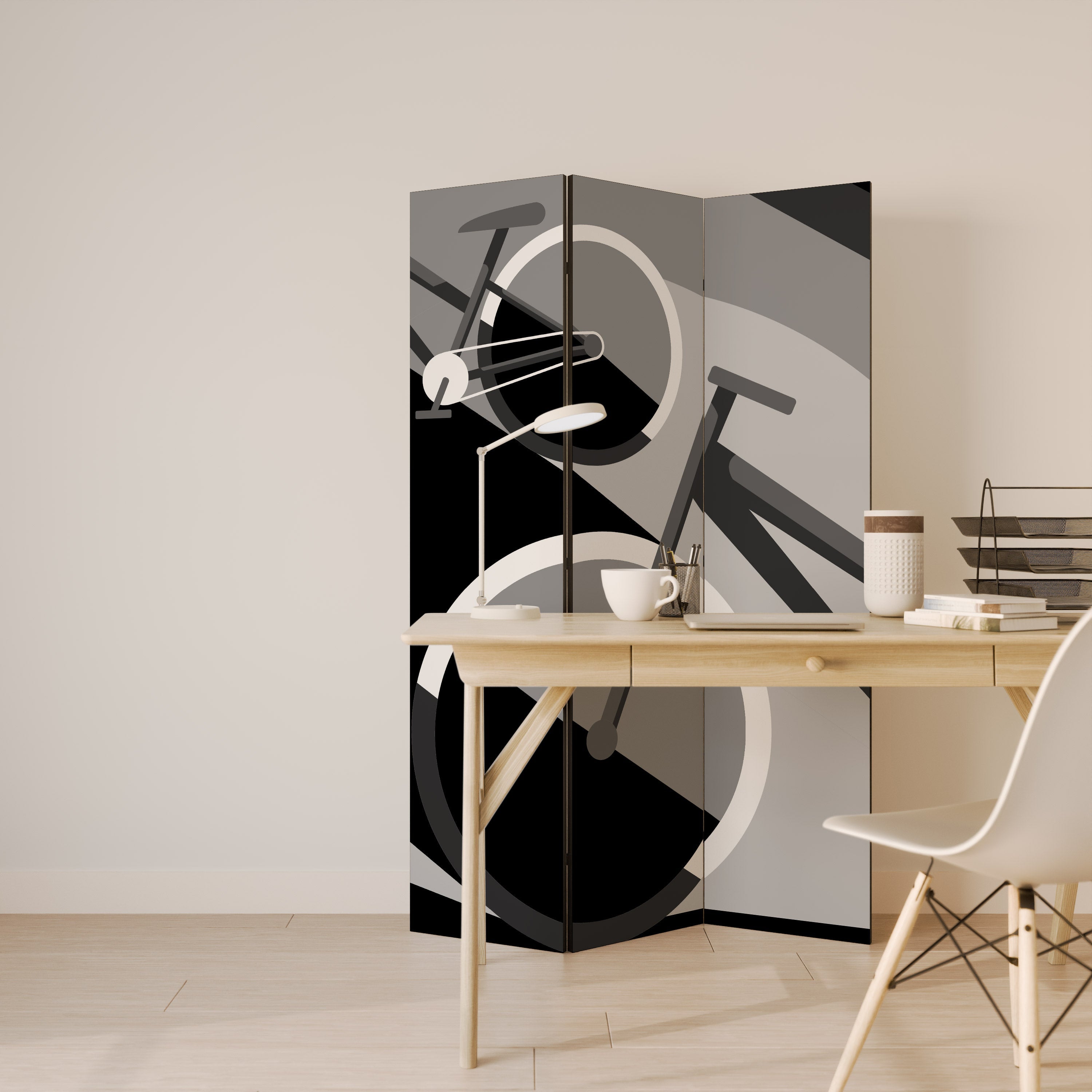 BIKE ENERGY Biombo Decorativo de 3 Painéis