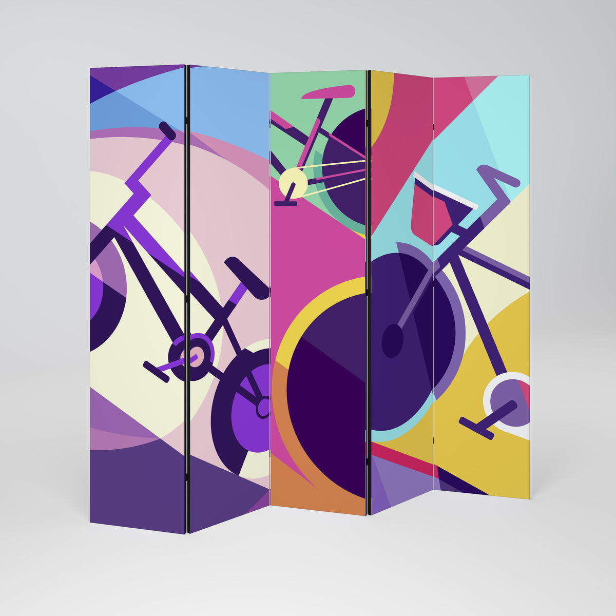 BIKE DREAMS Biombo de 5 Painéis