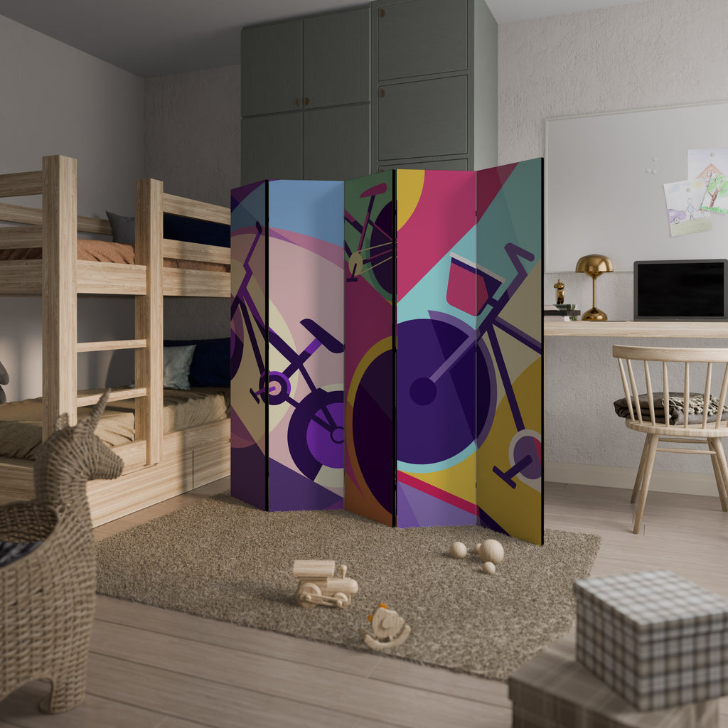 BIKE DREAMS Biombo de 5 Painéis