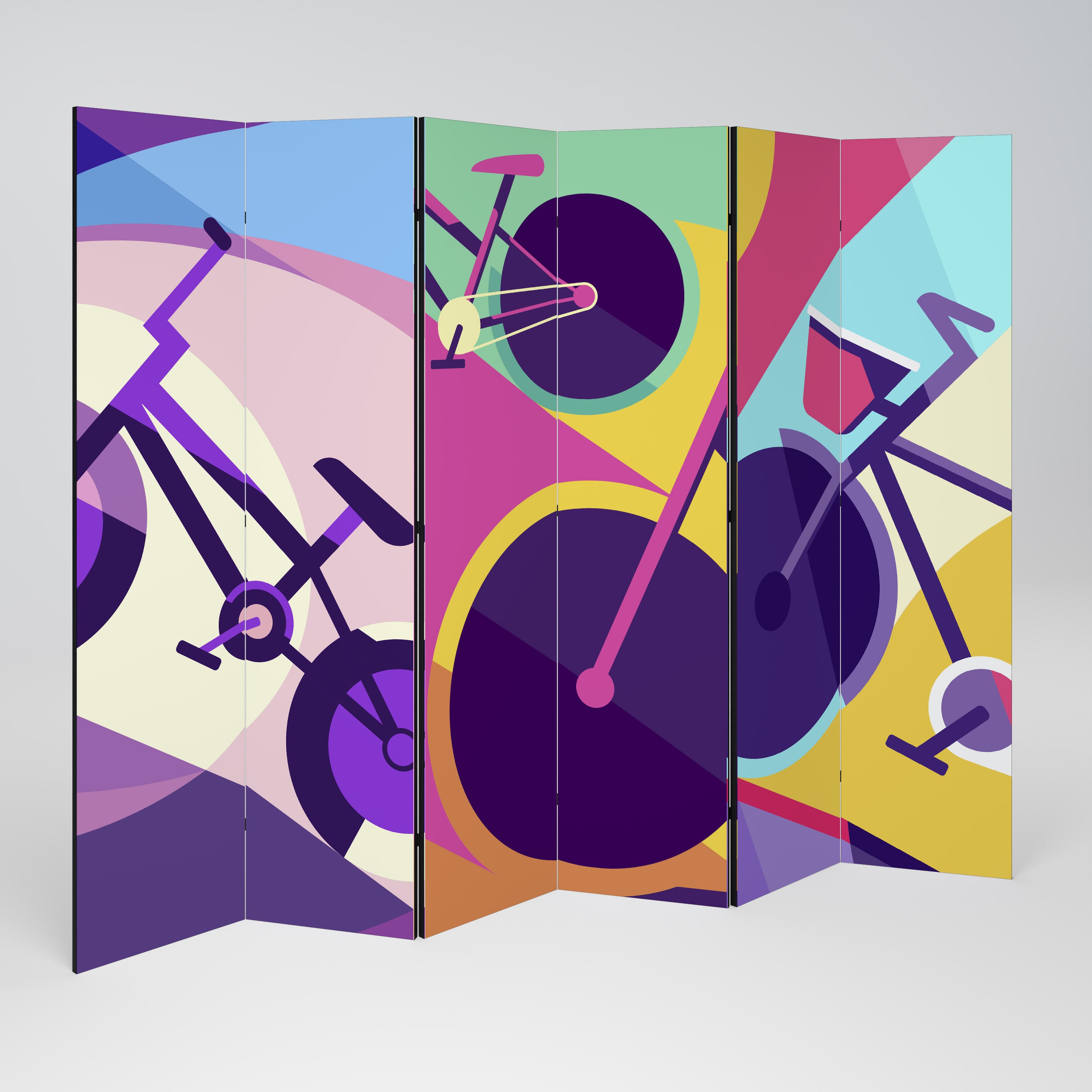 BIKE DREAMS 6-Panel Room Divider