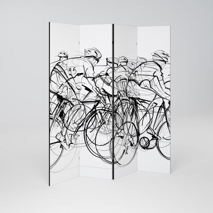 CYCLING COMPETITION Biombo de 4 Painéis