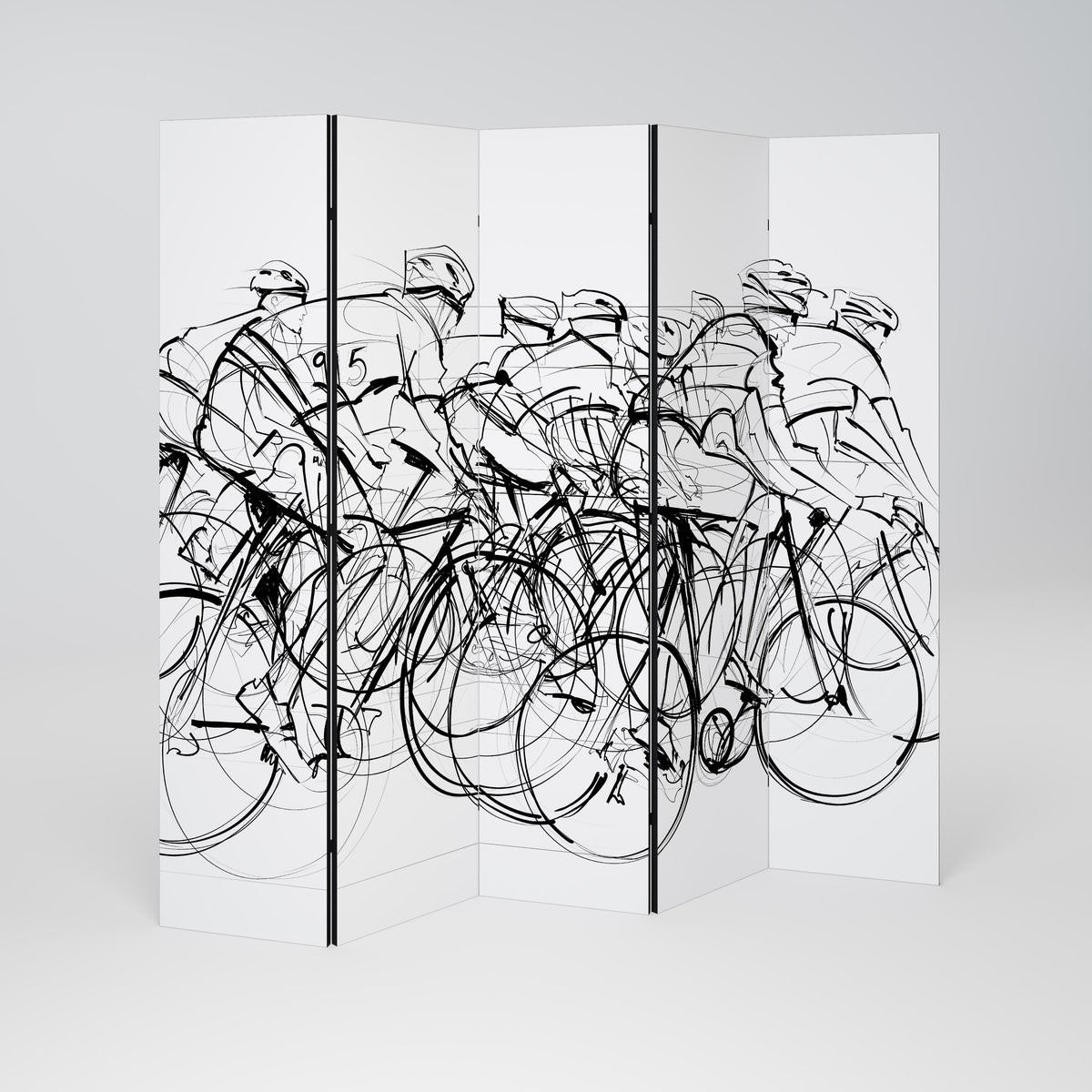 CYCLING COMPETITION Biombo de 5 Painéis
