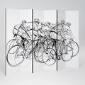 CYCLING COMPETITION Decorative 6-Panel Room Divider
