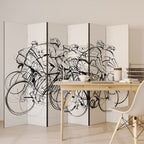 CYCLING COMPETITION Decorative 6-Panel Room Divider