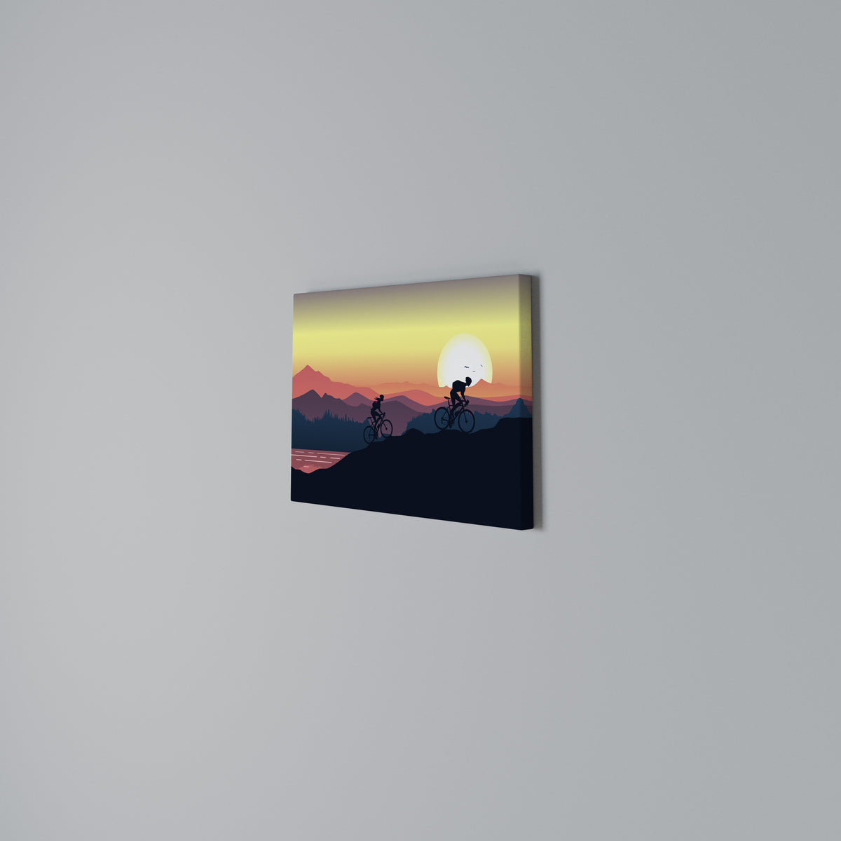 CYCLING HORIZON Horizontal Canvas Print
