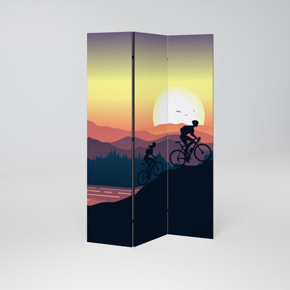 CYCLING HORIZON Biombo de 3 Painéis