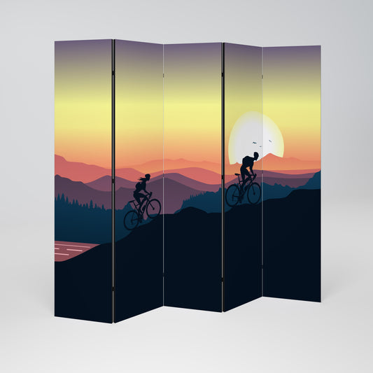 CYCLING HORIZON 5-Panel Room Divider