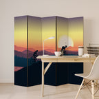 CYCLING HORIZON Biombo Decorativo de 5 Painéis