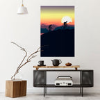 CYCLING HORIZON Poster Vertical Autocolante