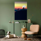 CYCLING HORIZON Poster Vertical Autocolante