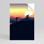 CYCLING HORIZON Poster Vertical Autocolante