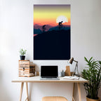 CYCLING HORIZON Poster Vertical Autocolante