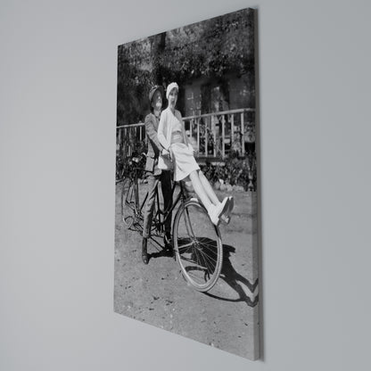 RIDING THROUGH TIME Quadro em tela vertical