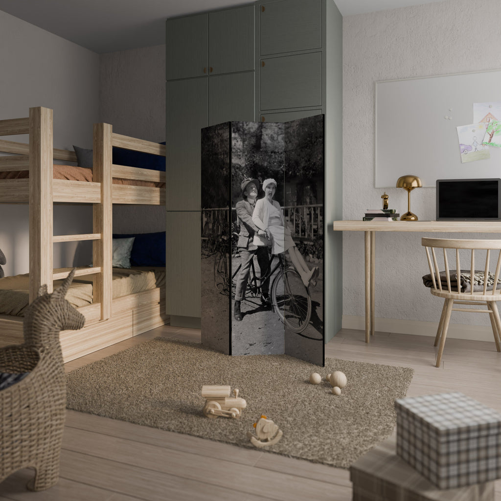 RIDING THROUGH TIME Biombo Decorativo de 3 Painéis