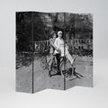 RIDING THROUGH TIME Decorative 5-Panel Room Divider