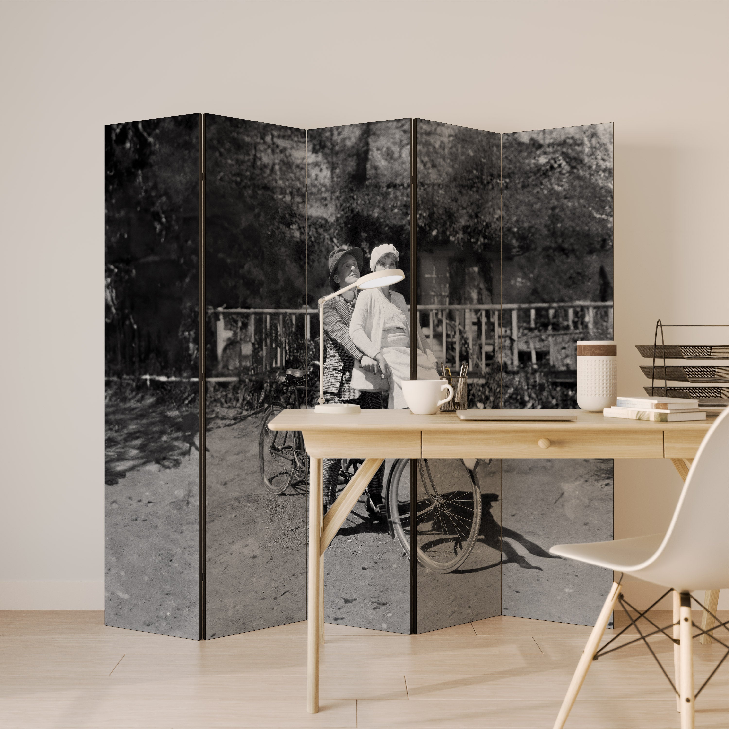 RIDING THROUGH TIME Biombo de 5 Painéis