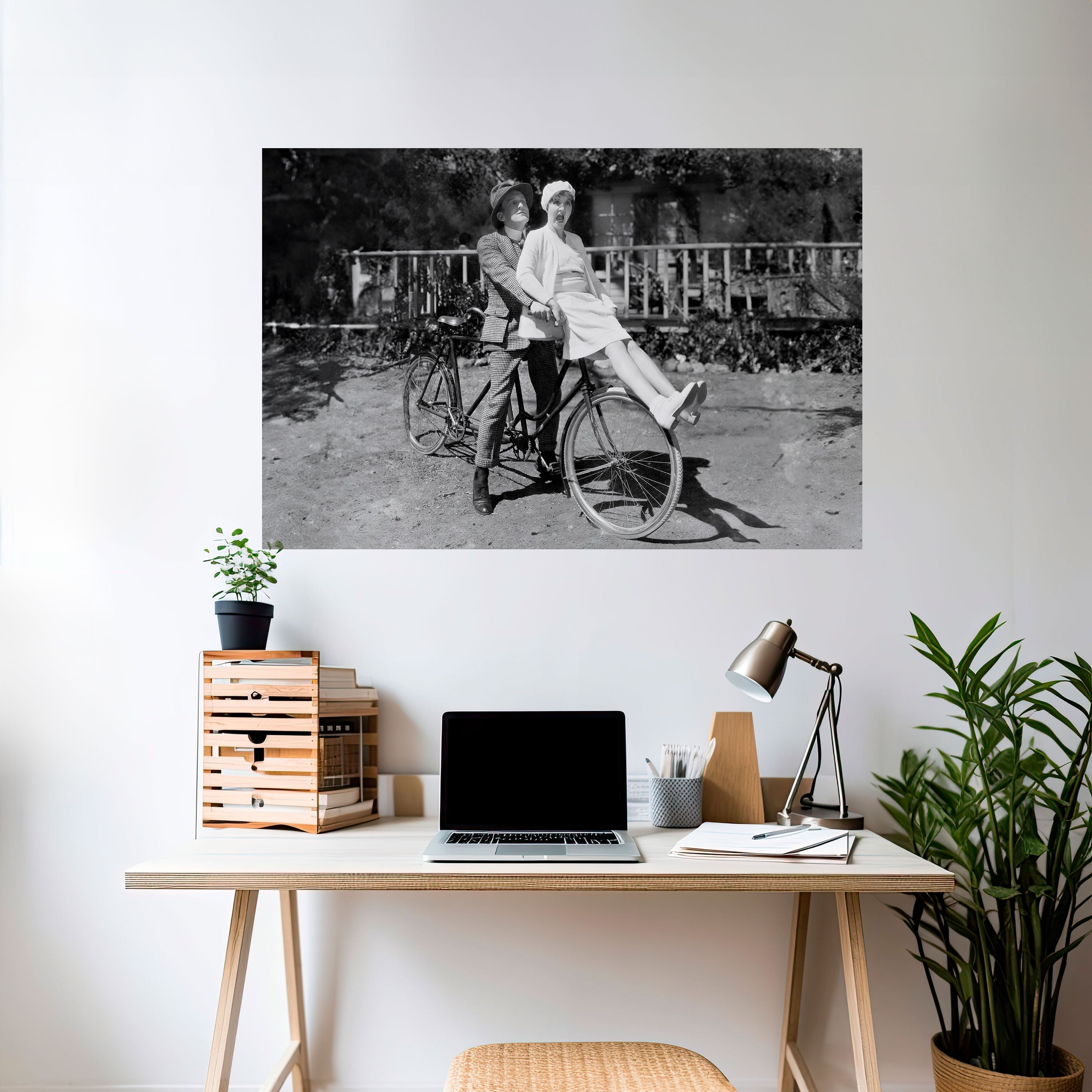 RIDING THROUGH TIME Peel and Stick Horizontal Poster