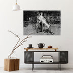 RIDING THROUGH TIME Peel and Stick Horizontal Poster