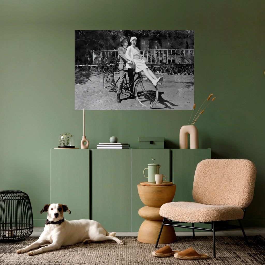 RIDING THROUGH TIME Peel and Stick Horizontal Poster