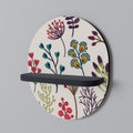 AUTUMN SUNDRIES Prateleira Oval Decorativa em Acabamento Preto