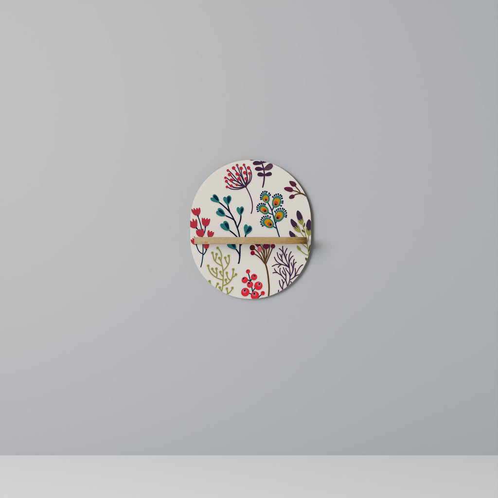 AUTUMN SUNDRIES Oval Art Shelf In Oak Effect