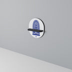 POLISH FOLK ART Prateleira Oval Decorativa em Acabamento Preto