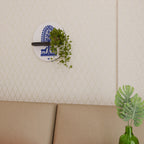 POLISH FOLK ART Prateleira Oval Decorativa em Acabamento Preto