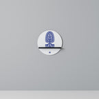 POLISH FOLK ART Prateleira Redonda Decorativa em Acabamento Preto