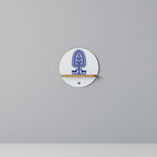 POLISH FOLK ART Round Art Shelf In Oak Effect