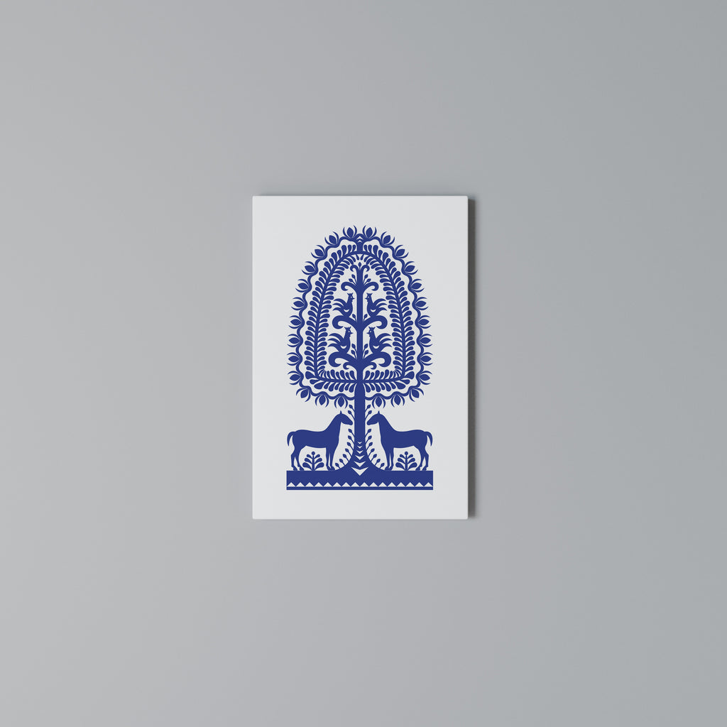 POLISH FOLK ART Quadro em tela vertical