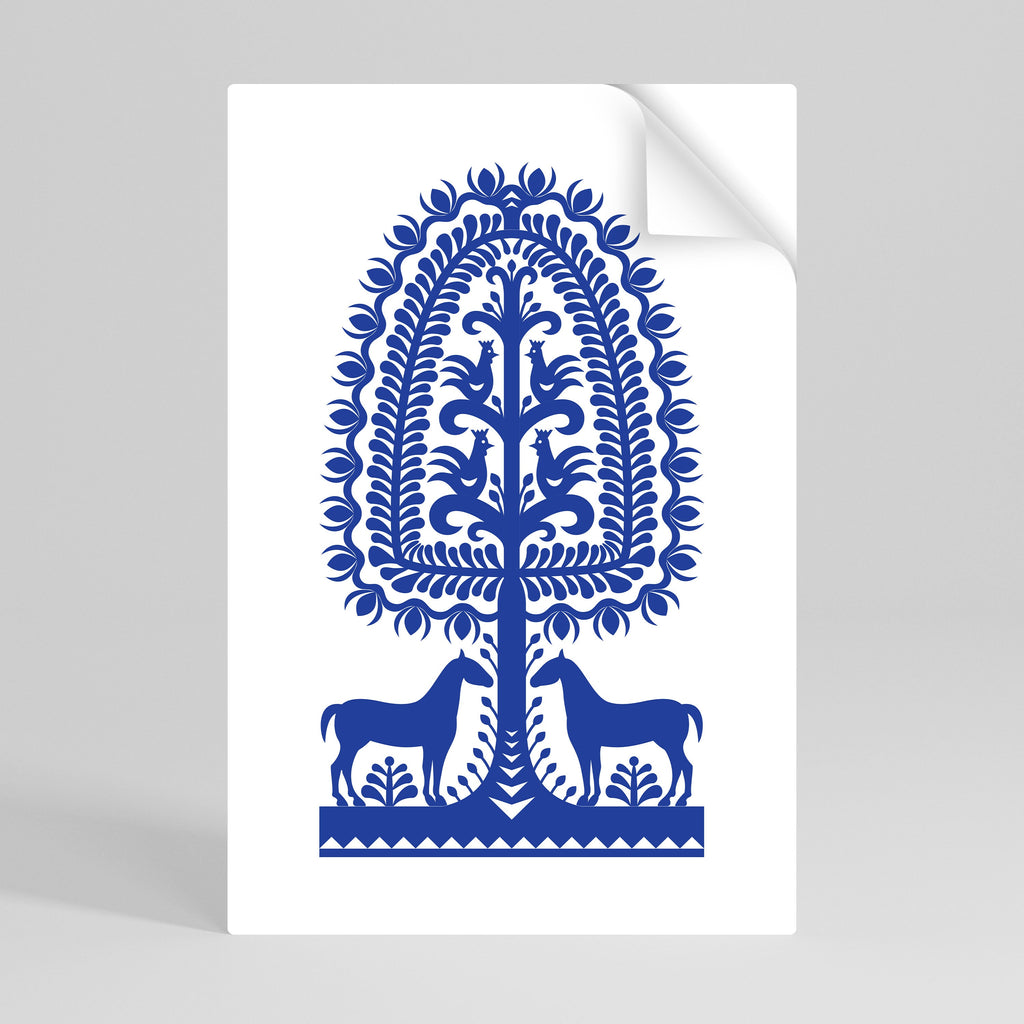 POLISH FOLK ART Peel and Stick Vertical Poster