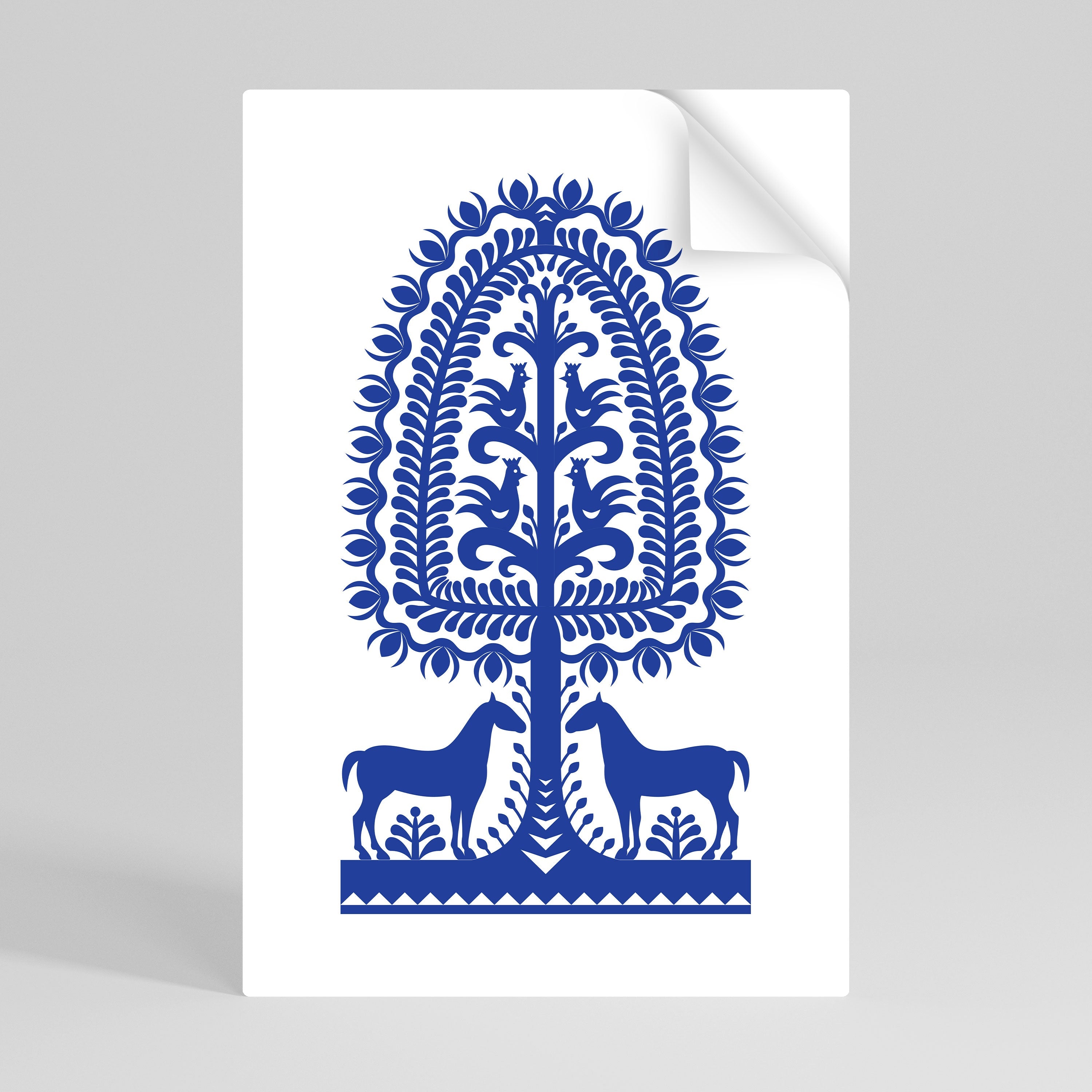 POLISH FOLK ART Poster Vertical Autocolante