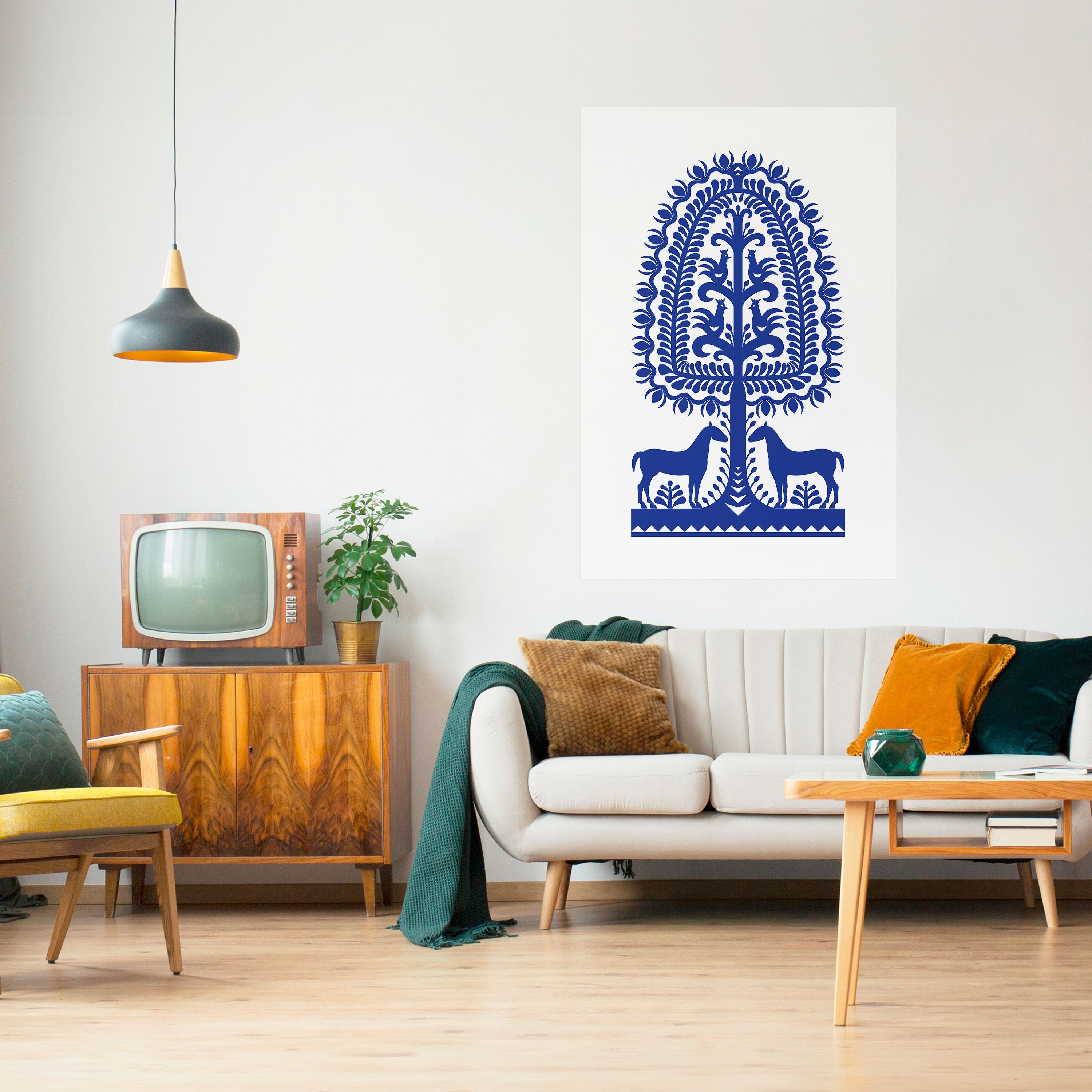 POLISH FOLK ART Poster Vertical Autocolante