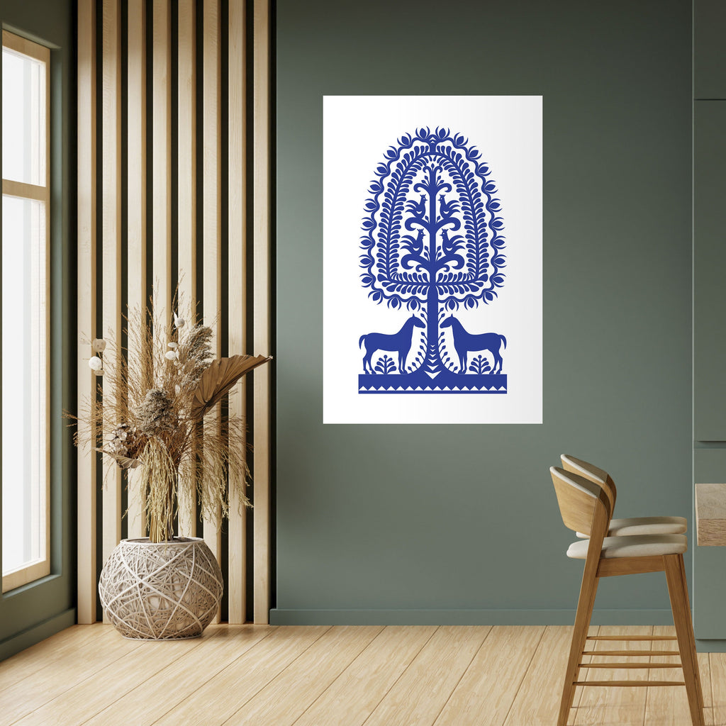 POLISH FOLK ART Peel and Stick Vertical Poster