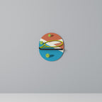 TENNIS ESSENTIALS Prateleira Oval Decorativa em Acabamento Preto