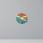 TENNIS ESSENTIALS Prateleira Redonda Decorativa em Efeito Carvalho