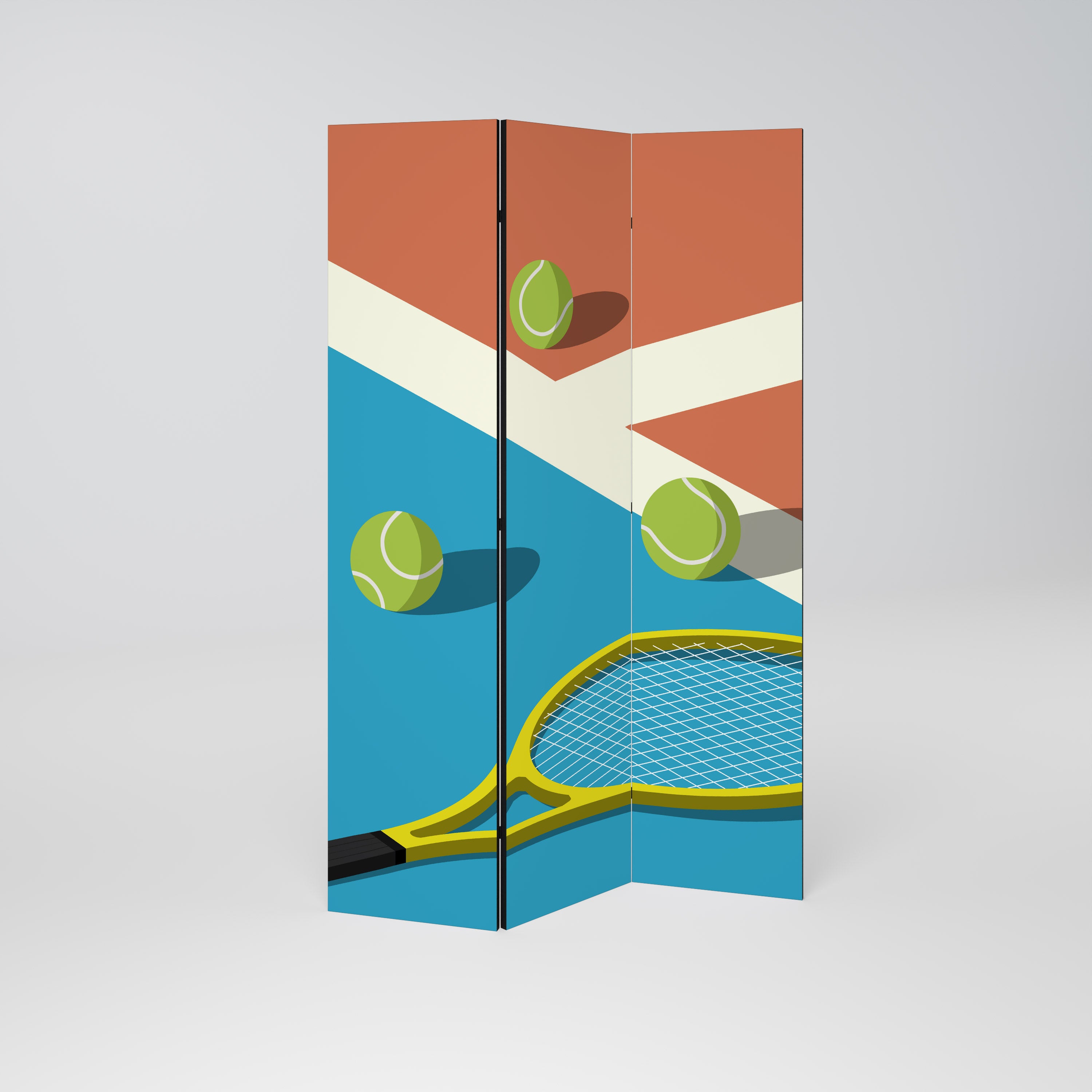 TENNIS ESSENTIALS Biombo de 3 Painéis