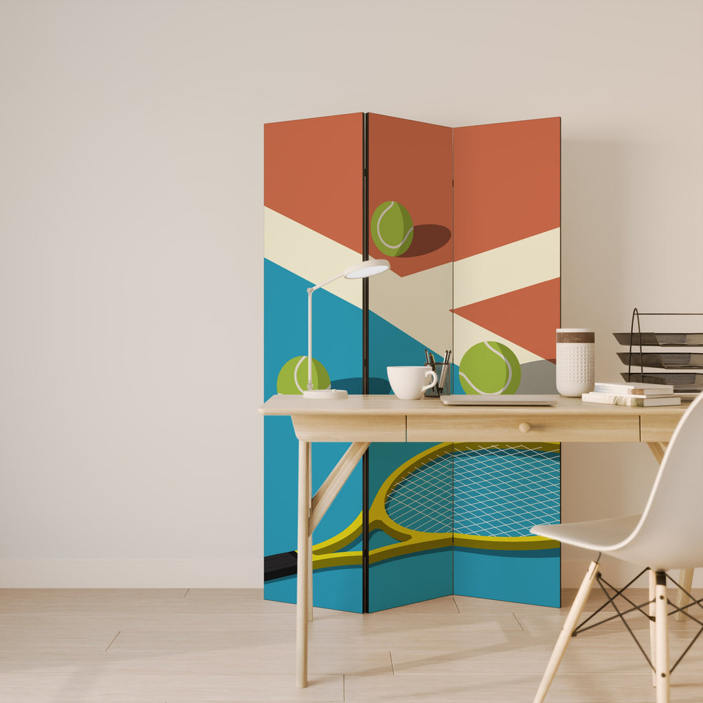 TENNIS ESSENTIALS Biombo Decorativo de 3 Painéis