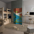 TENNIS ESSENTIALS Biombo Decorativo de 3 Painéis