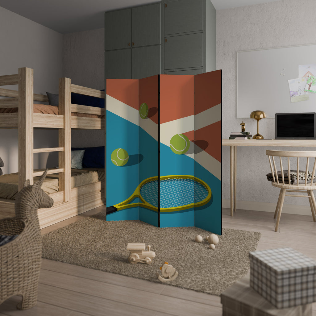 TENNIS ESSENTIALS Biombo Decorativo de 4 Painéis
