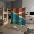 TENNIS ESSENTIALS Decorative 5-Panel Room Divider