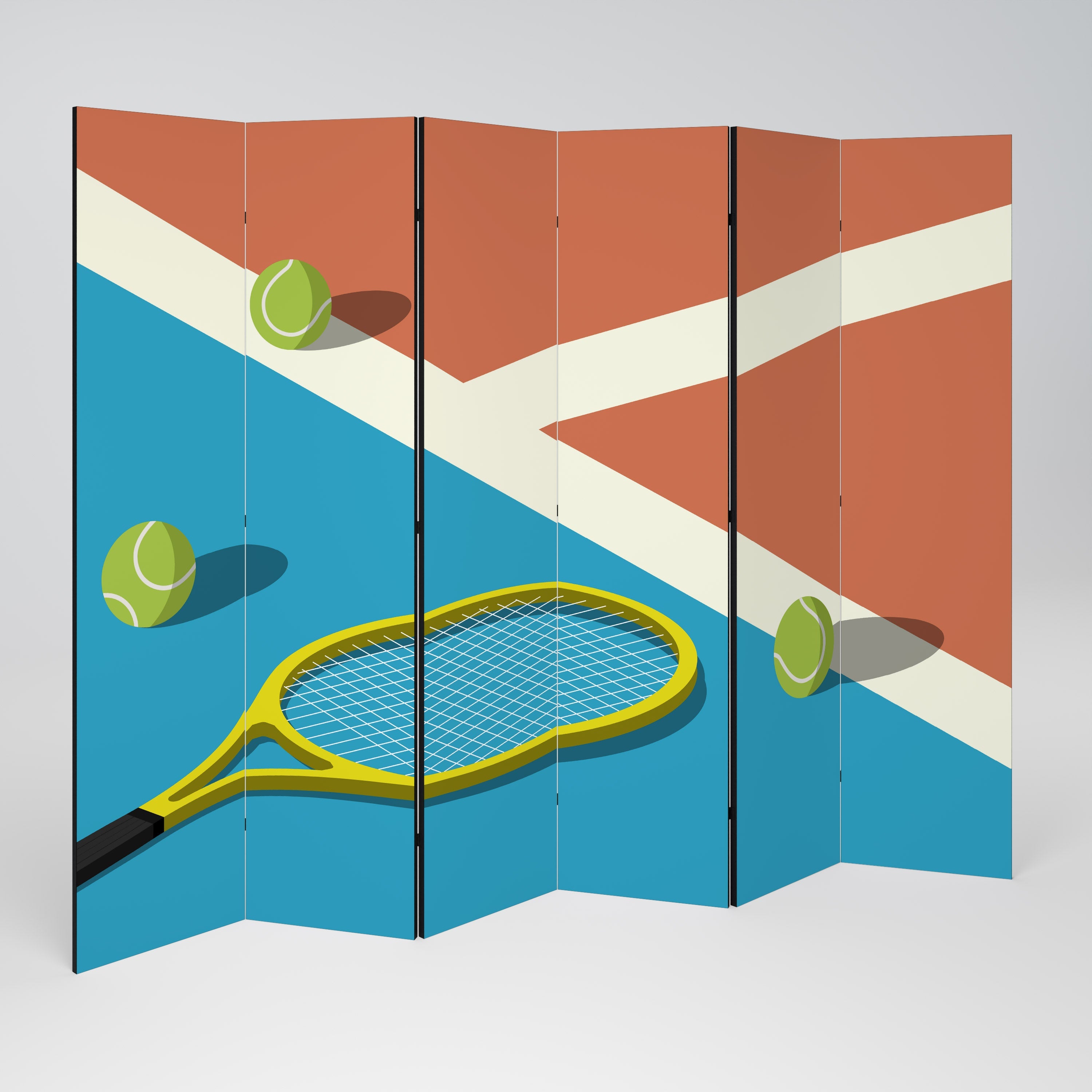 TENNIS ESSENTIALS Biombo Decorativo de 6 Painéis