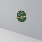 FOOTBALL ACTION Prateleira Oval Decorativa em Efeito Carvalho