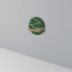 FOOTBALL ACTION Round Art Shelf In Oak Effect